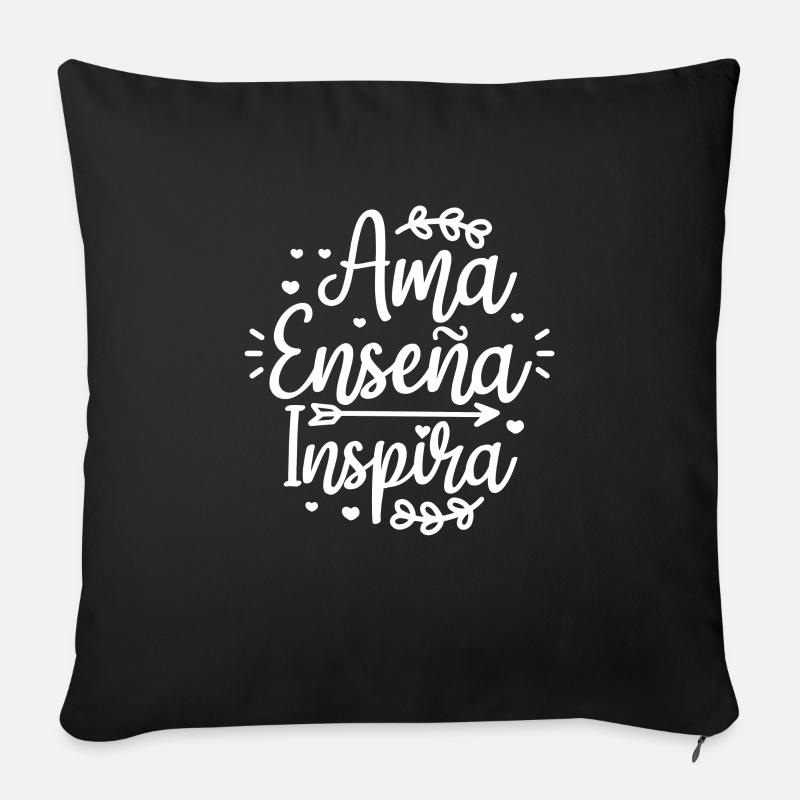 Spanischlehrer Spanisch Lehrer Schule Geschenk - Sofakissen mit Füllung 45 x 45 cm - Schwarz