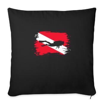 Divers Diving Sea Holiday Diving Gift - Sofa pillow with filling 45cm x 45cm - black - Front
