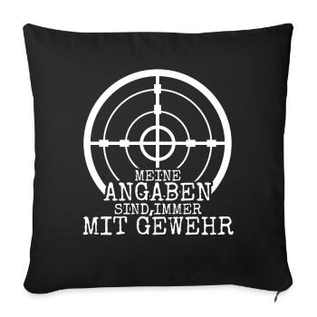Feldjäger Panzergrenadier Scharfschütze - Sofakissen mit Füllung 45 x 45 cm - Schwarz - Vorne
