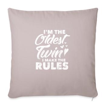 Jumeaux - Coussin et housse de 45 x 45 cm - taupe clair - Devant