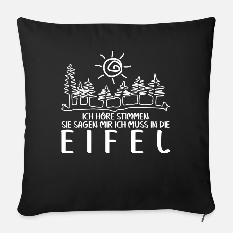 Eifel Eifeler Ich höre Stimmen Eifler - Sofakissen mit Füllung 45 x 45 cm - Schwarz