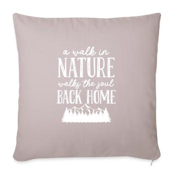 Forest Nature Trees Landscape Outdoor Gift - Sofa pillow with filling 45cm x 45cm - light taupe - Front