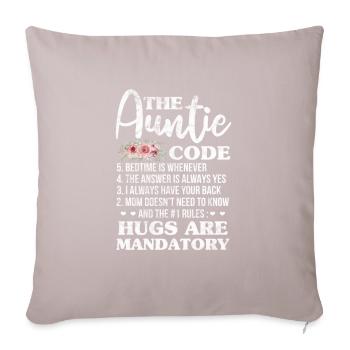 Tante - Coussin et housse de 45 x 45 cm - taupe clair - Devant