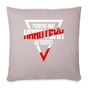 Hardtekk Techno Hardstyle Raver - Sofa pillow with filling 45cm x 45cm - light taupe - Front