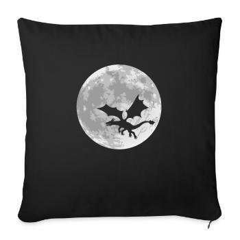 Drache - Sofakissen mit Füllung 45 x 45 cm - Schwarz - Vorne