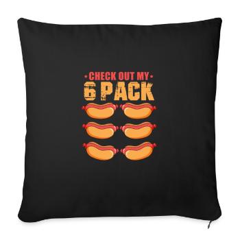 Hot Dog Six Pack - Sofakissen mit Füllung 45 x 45 cm - Schwarz - Vorne