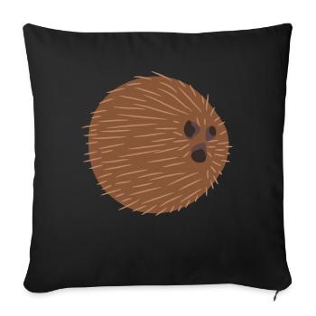 Kokosnuss Kokosnüsse Kokos Coconut - Sofakissen mit Füllung 45 x 45 cm - Schwarz - Vorne