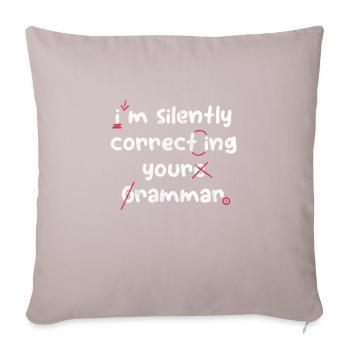 Professeur de grammaire - Coussin et housse de 45 x 45 cm - taupe clair - Devant