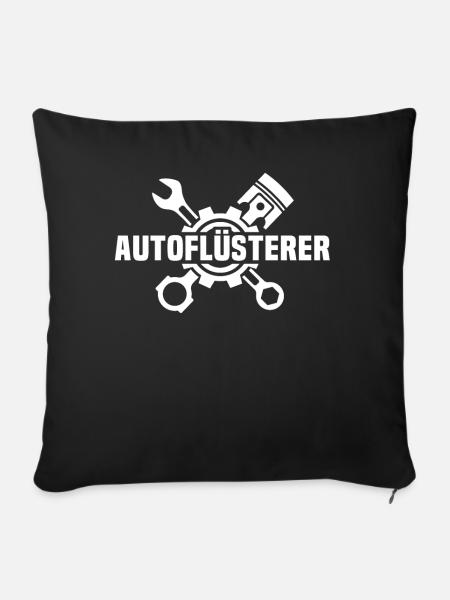 Schrauber Mechaniker Autoschlosser Schrauben - Sofakissen mit Füllung 45 x 45 cm - Schwarz