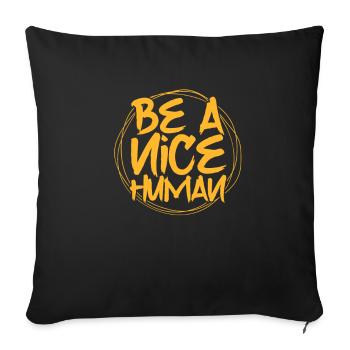 Human rights - Sofa pillow with filling 45cm x 45cm - black - Front