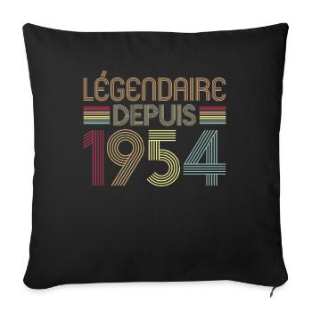 Légendaire Depuis 1954 - Coussin et housse de 45 x 45 cm - noir - Devant