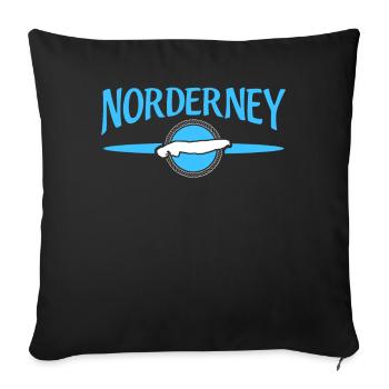 Norderney Nordseeinsel Nordsee - Sofakissen mit Füllung 45 x 45 cm - Schwarz - Vorne