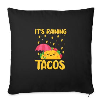 Taco - Sofa pillow with filling 45cm x 45cm - black - Front
