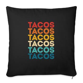 Taco - Sofa pillow with filling 45cm x 45cm - black - Front