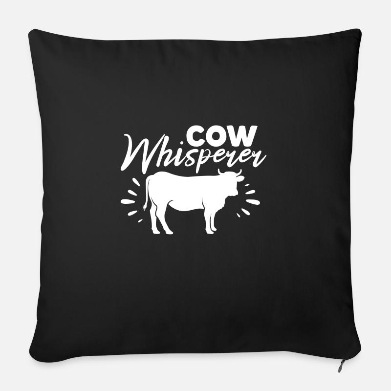 Kuh - Sofakissen mit Füllung 45 x 45 cm - Schwarz