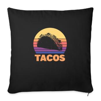Taco - Sofa pillow with filling 45cm x 45cm - black - Front