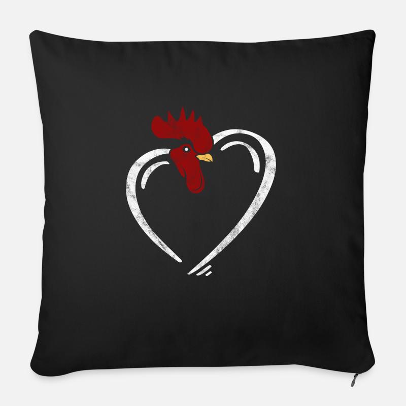 Huhn - Sofakissen mit Füllung 45 x 45 cm - Schwarz