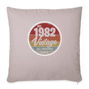 1982 - Sofakissen mit Füllung 45 x 45 cm - helles Taupe - Vorne