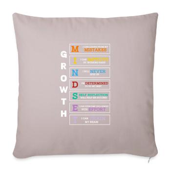 Motivation - Sofa pillow with filling 45cm x 45cm - light taupe - Front