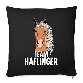 Haflinger Team Haflingers - Sofa pillow with filling 45cm x 45cm - black - Front