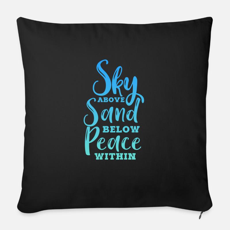 Plage - Coussin et housse de 45 x 45 cm - noir