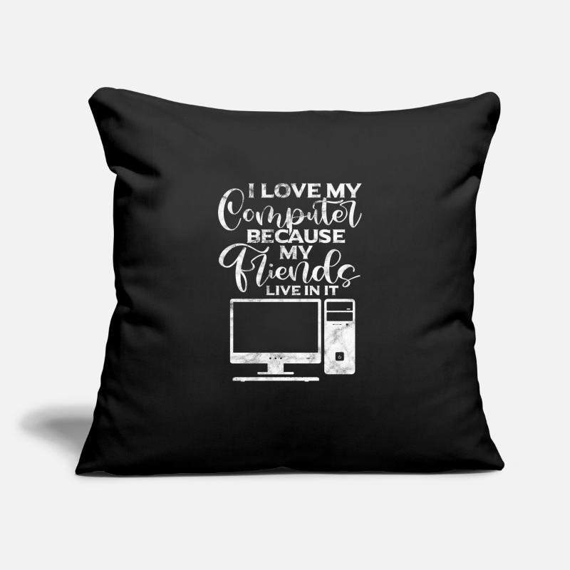 Computer Nerd PC Programmierer Informatik Geschenk Sofakissen mit Füllung 45 x 45 cm