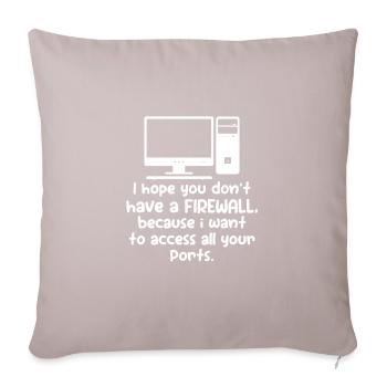 Computer - Sofa pillow with filling 45cm x 45cm - light taupe - Front