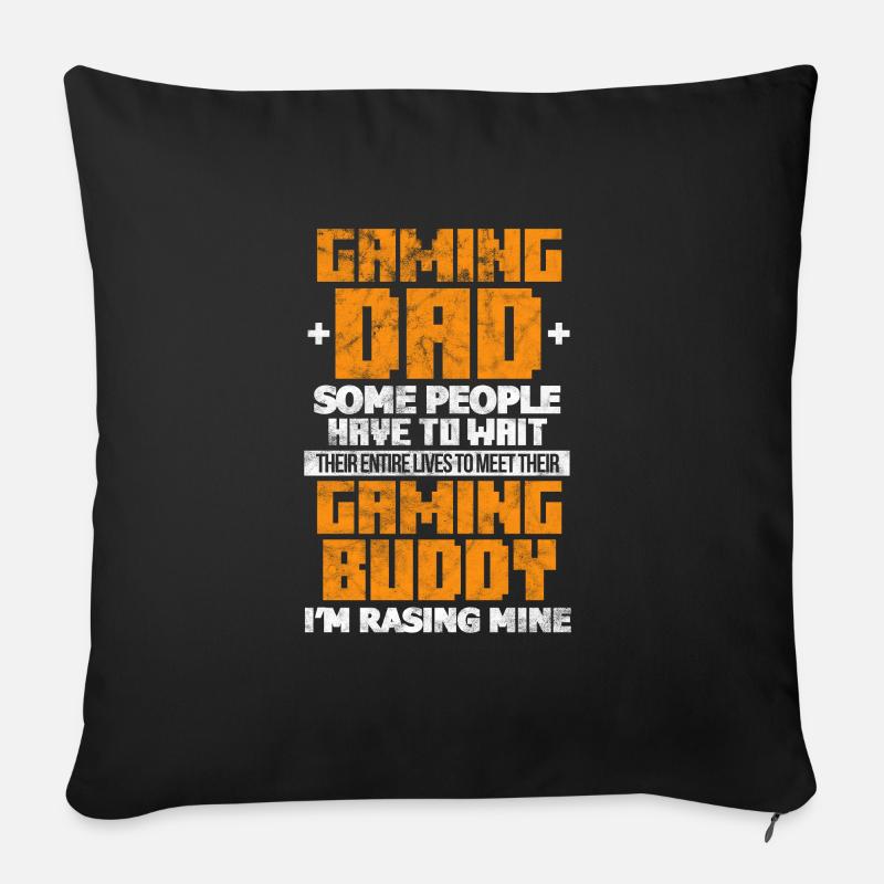 Vater Gaming - Sofakissen mit Füllung 45 x 45 cm - Schwarz