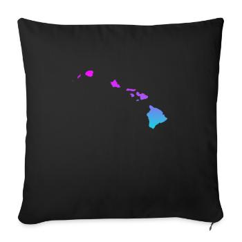 Hawaï - Coussin et housse de 45 x 45 cm - noir - Devant