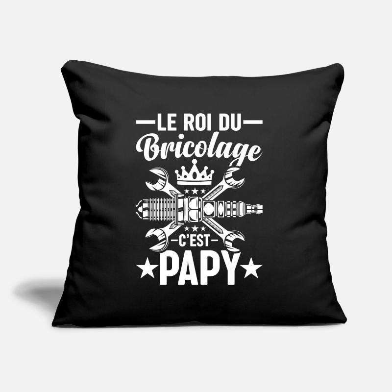 Le Roi Du Bricolage C'est Papy Coussin et housse de 45 x 45 cm