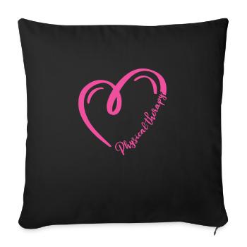 Physiotherapist - Sofa pillow with filling 45cm x 45cm - black - Front