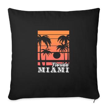 Miami - Coussin et housse de 45 x 45 cm - noir - Devant