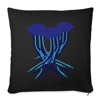 Synthesizer Jellyfish Modular Synthesizers - Sofa pillow with filling 45cm x 45cm - black - Front