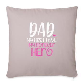 Father - Sofa pillow with filling 45cm x 45cm - light taupe - Front