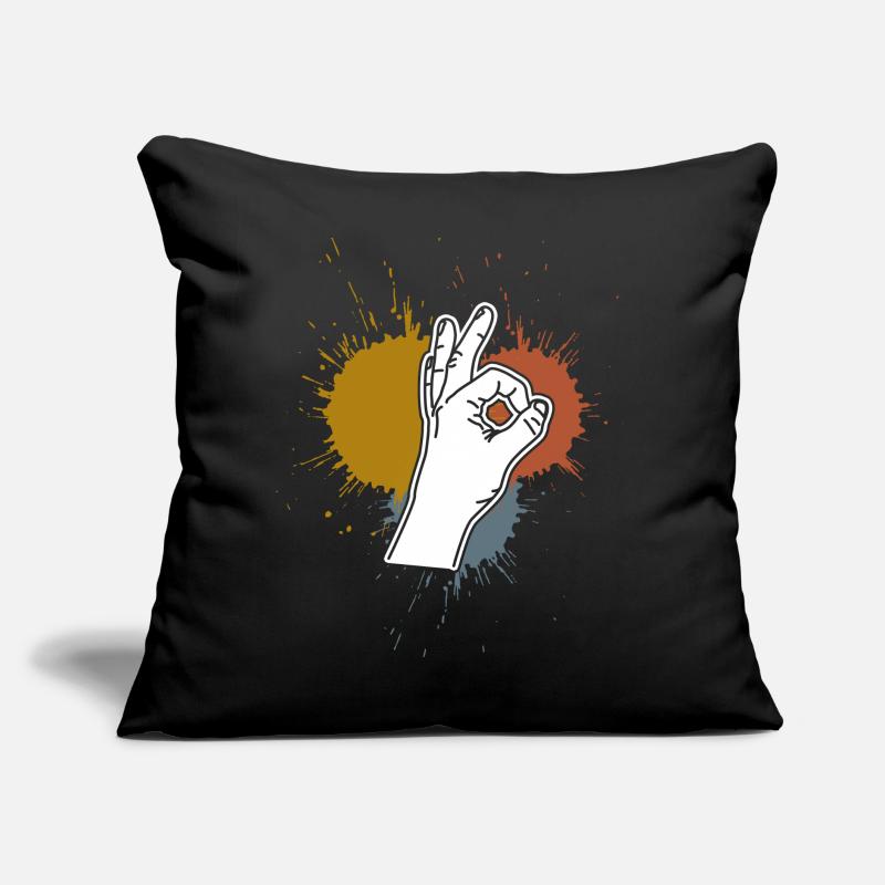 Regardé dans des taches rétro Regardé dans Coussin et housse de 45 x 45 cm