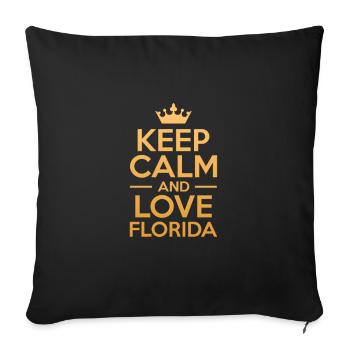 Florida - Sofa pillow with filling 45cm x 45cm - black - Front