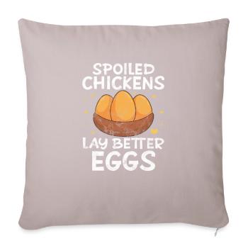 Chicken - Sofa pillow with filling 45cm x 45cm - light taupe - Front