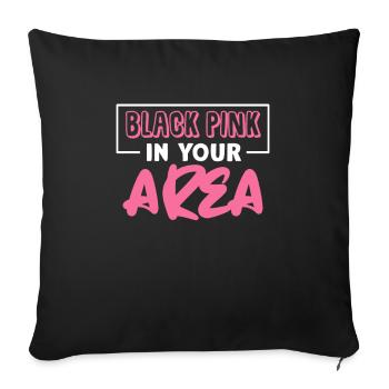 K-Pop - Coussin et housse de 45 x 45 cm - noir - Devant