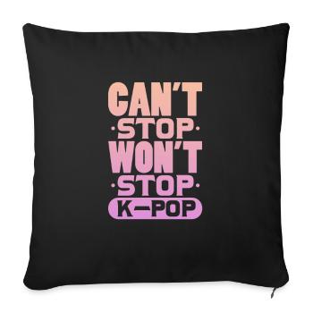k pop - Sofa pillow with filling 45cm x 45cm - black - Front