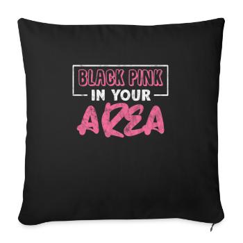 K-Pop Korean Music Pop Korea Kpop Gift - Sofa pillow with filling 45cm x 45cm - black - Front