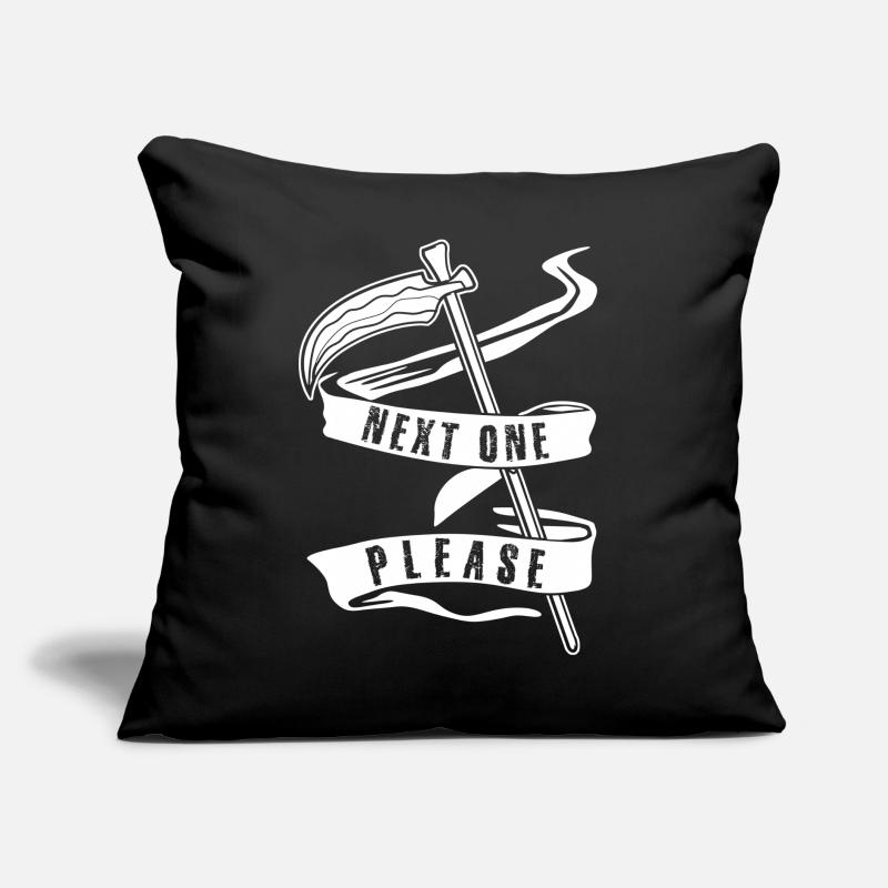 Sensenmann Next one Please Grim Reaper Coussin et housse de 45 x 45 cm