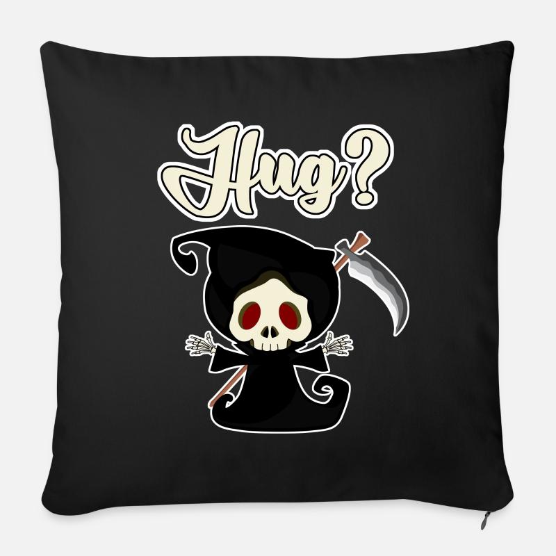Sensenmann Hug? Grim Reaper - Sofakissen mit Füllung 45 x 45 cm - Schwarz