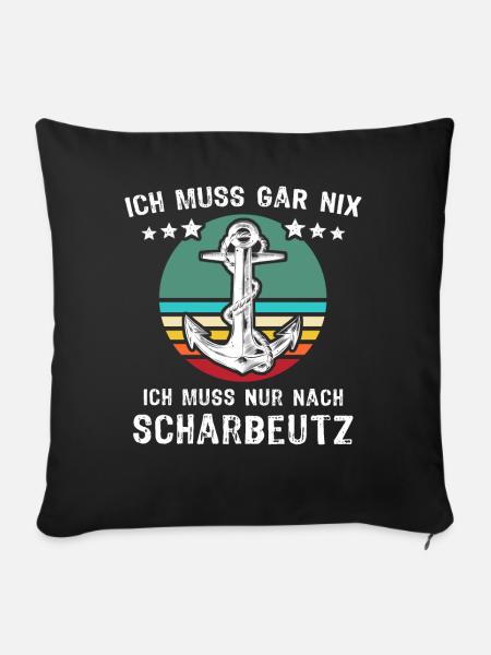 Scharbeutz Sprüche Scharbeutzer Spruch - Sofakissen mit Füllung 45 x 45 cm - Schwarz
