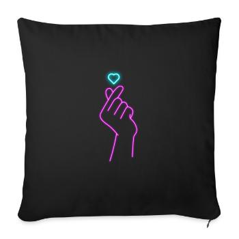 K-Pop - Coussin et housse de 45 x 45 cm - noir - Devant