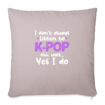 K-Pop Musique Coréenne Pop Corée Kpop Cadeau - Coussin et housse de 45 x 45 cm - taupe clair - Devant
