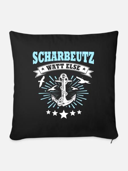 Scharbeutz Ostsee Scharbeutzer - Sofakissen mit Füllung 45 x 45 cm - Schwarz