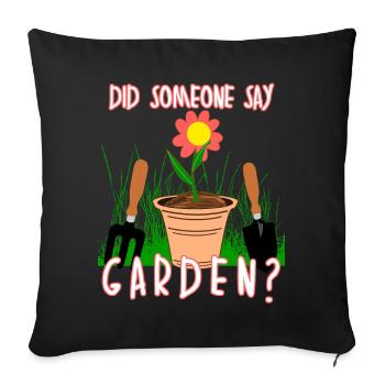 Galabauer Landscape Gardener Horticulture - Sofa pillow with filling 45cm x 45cm - black - Front