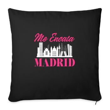 Madrid - Sofa pillow with filling 45cm x 45cm - black - Front