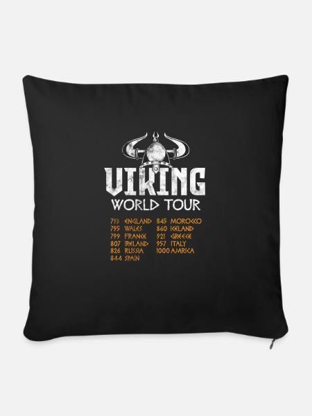 Wikinger - Sofakissen mit Füllung 45 x 45 cm - Schwarz
