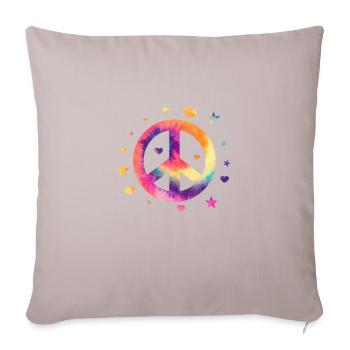 Hippie - Sofakissen mit Füllung 45 x 45 cm - helles Taupe - Vorne